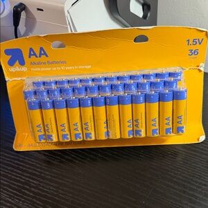 AA Alkaline Batteries - Blue and Yellow